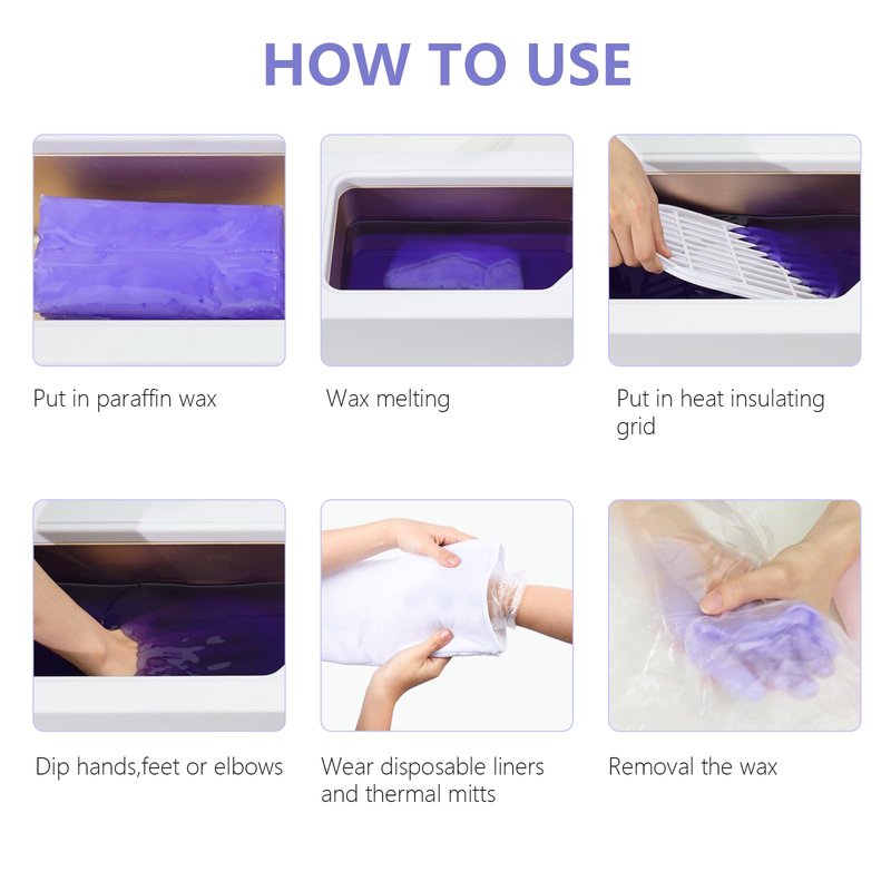 Fully Intelligent Paraffin Wax Machine 5000ml with Lavender Wax Refills, Paraffin Bath Warmer for Professional Spa & Arthritis Treatment at Home