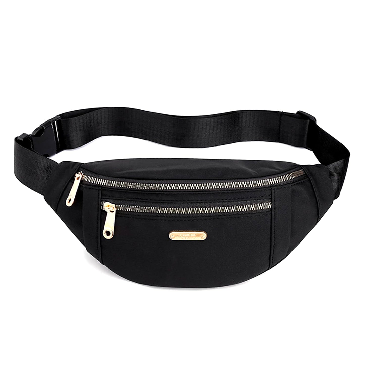 Fanny Pack Waist Pack for Women, Fashion Waist Bag with Adjustable Strap for Travel Sports Running Cycling. Black