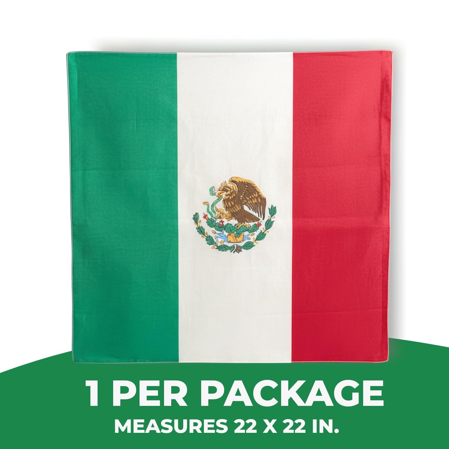 Costume Adventure Mexican Flag Bandana Mexico Flag Bandana Mexico Bandanna Headband for Men or Women - One Size