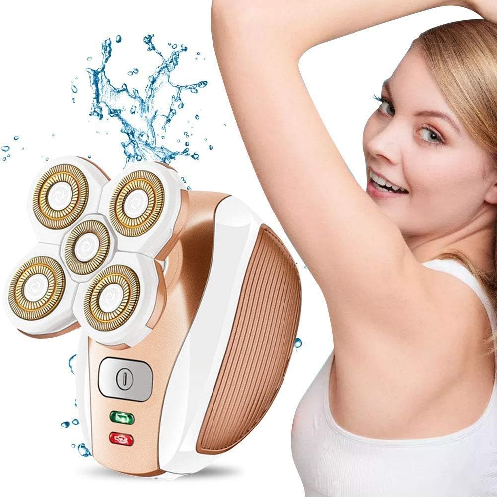 Painless Electric Razor for Women - Rechargeable Waterproof Shaver for Legs, Face & Bikini | Cordless Hair Remover
