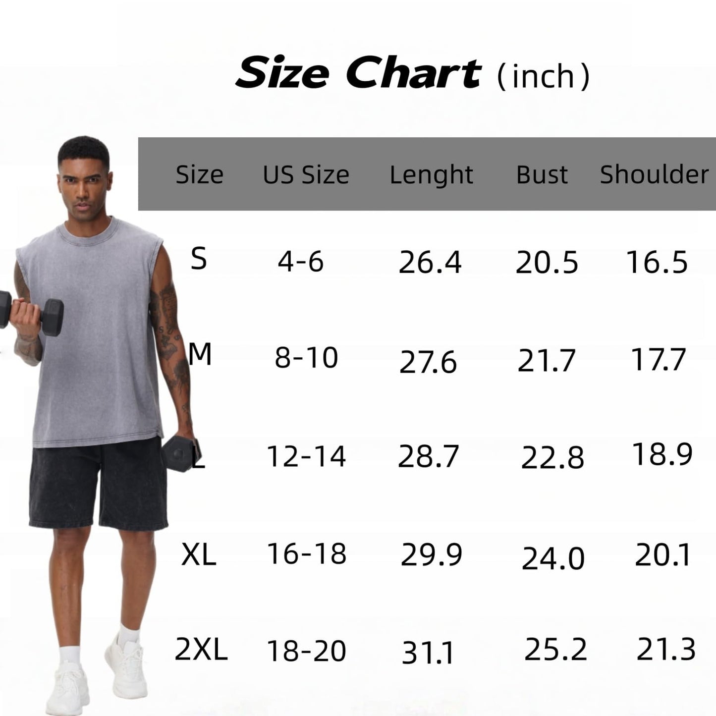 SnowElve 3 Pack Mens Workout Tank Tops Sleeveless Tee Shirts Men Muscle Shirt Gym Acid Wash T Shirts Running Beach Loose Fit Tee(CFGYBK,XL)