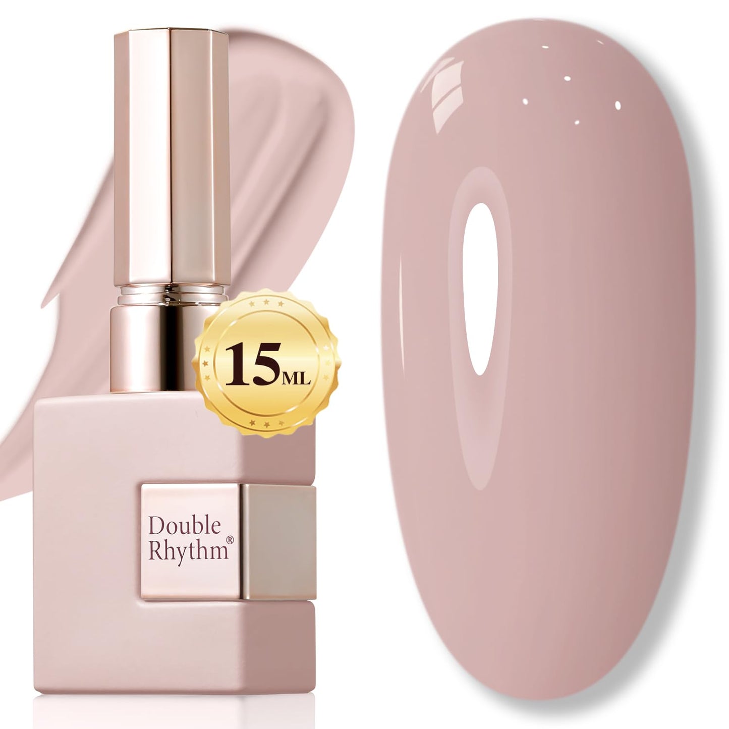 Gel Nail Polish - Double Rhythm 15ML Pearl White Soak Off for Art Manicure | DIY at Home