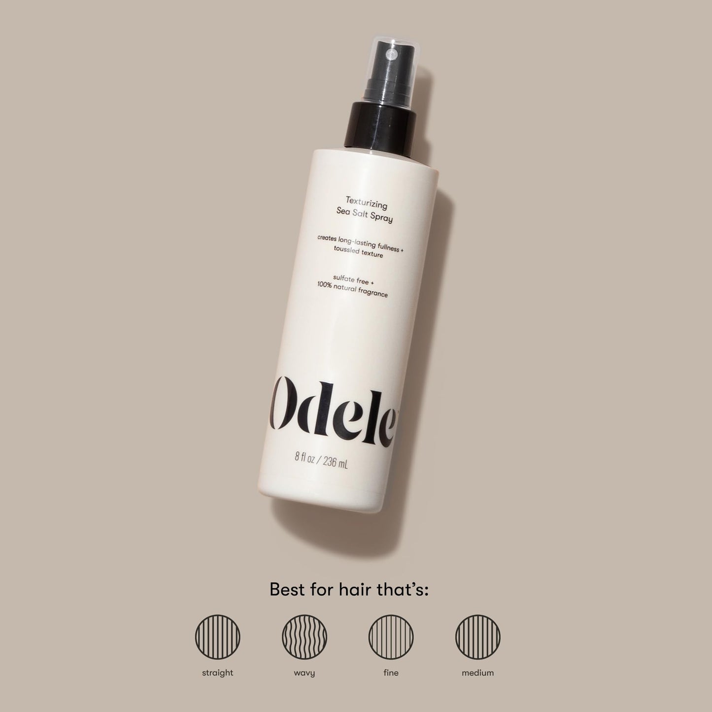 Odele Texturizing Sea Salt Spray, Boosts Volume & Creates Tousled Texture for Straight to Wavy Hair Types, 8 Fl Oz