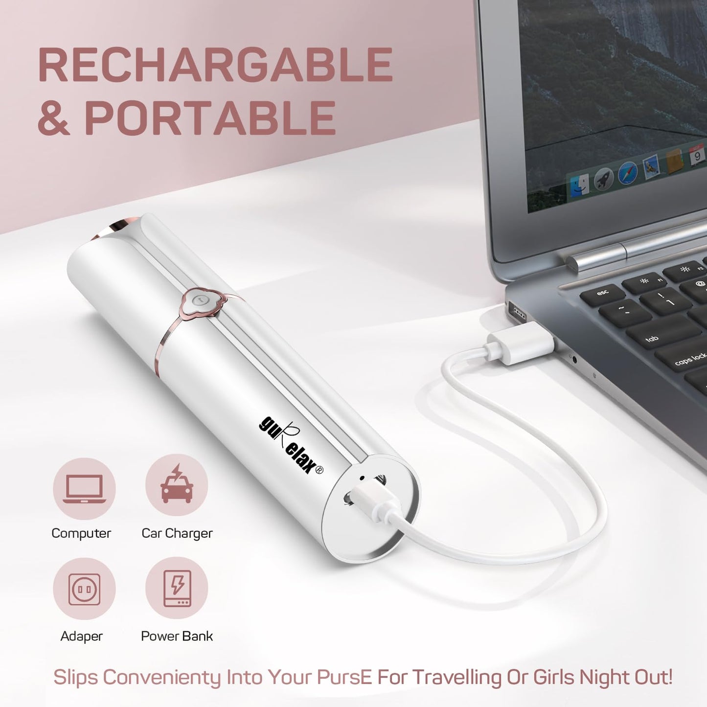 Facial Hair Removal for Women, Rechargeable Hair Removal Device, Gurelax Face Hair Removal, with a Flannel Bag