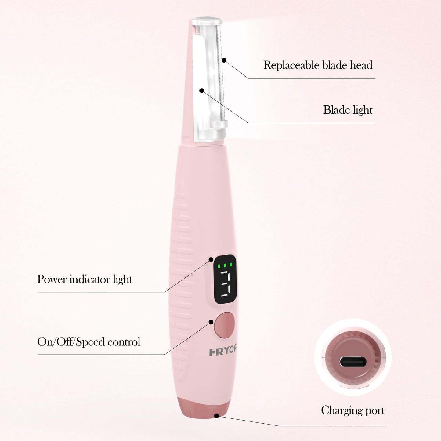 Sonic Dermaplaning Tool, Rechargeable Face Exfoliator with 22,000 Vibrations/Min & 12 Blades (6 Coarse + 6 Fine), Painless Peach Fuzz Removal for Women, Home Facial Hair Razor System with LED Light