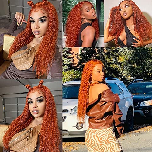 Aikebi 350 Ginger Orange Water Wave Human Hair Bundles 8-12 Inch