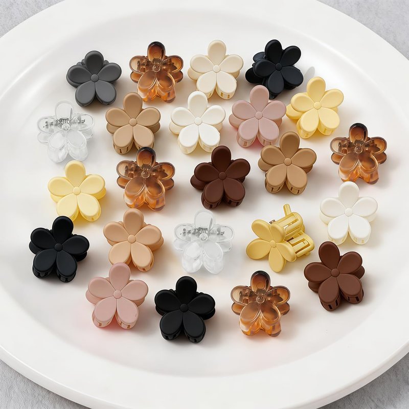Colorful Mini Flower Hair Clips - 150 Pcs Cute Claw Clips for Women, Girls & Teens | Perfect Hair Accessories