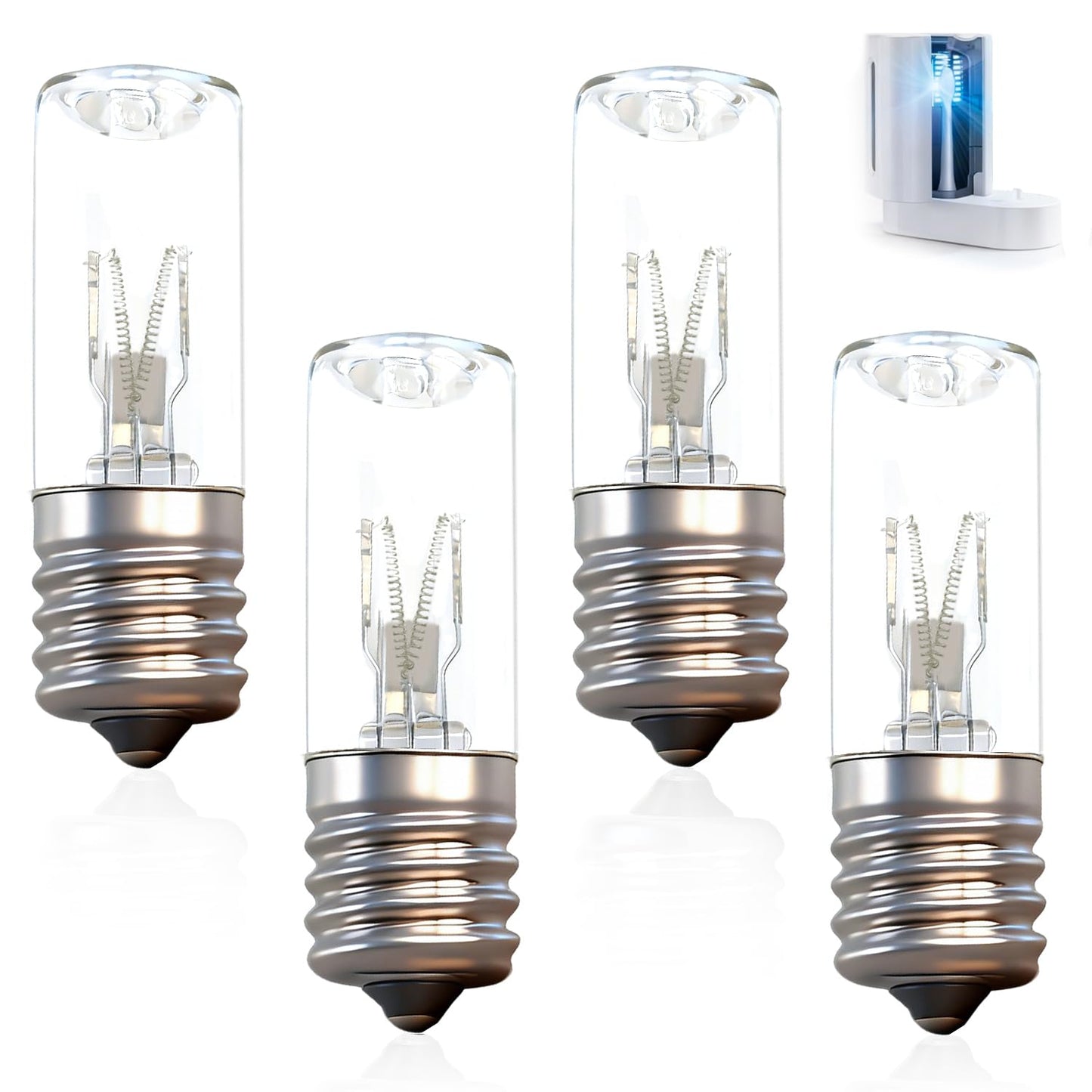 SDRZJX 4PCS E17 3W 10V Light Bulbs Replacement Compatible with Philips Sonicare Charger Base HX6150 HX6160/D HX7990