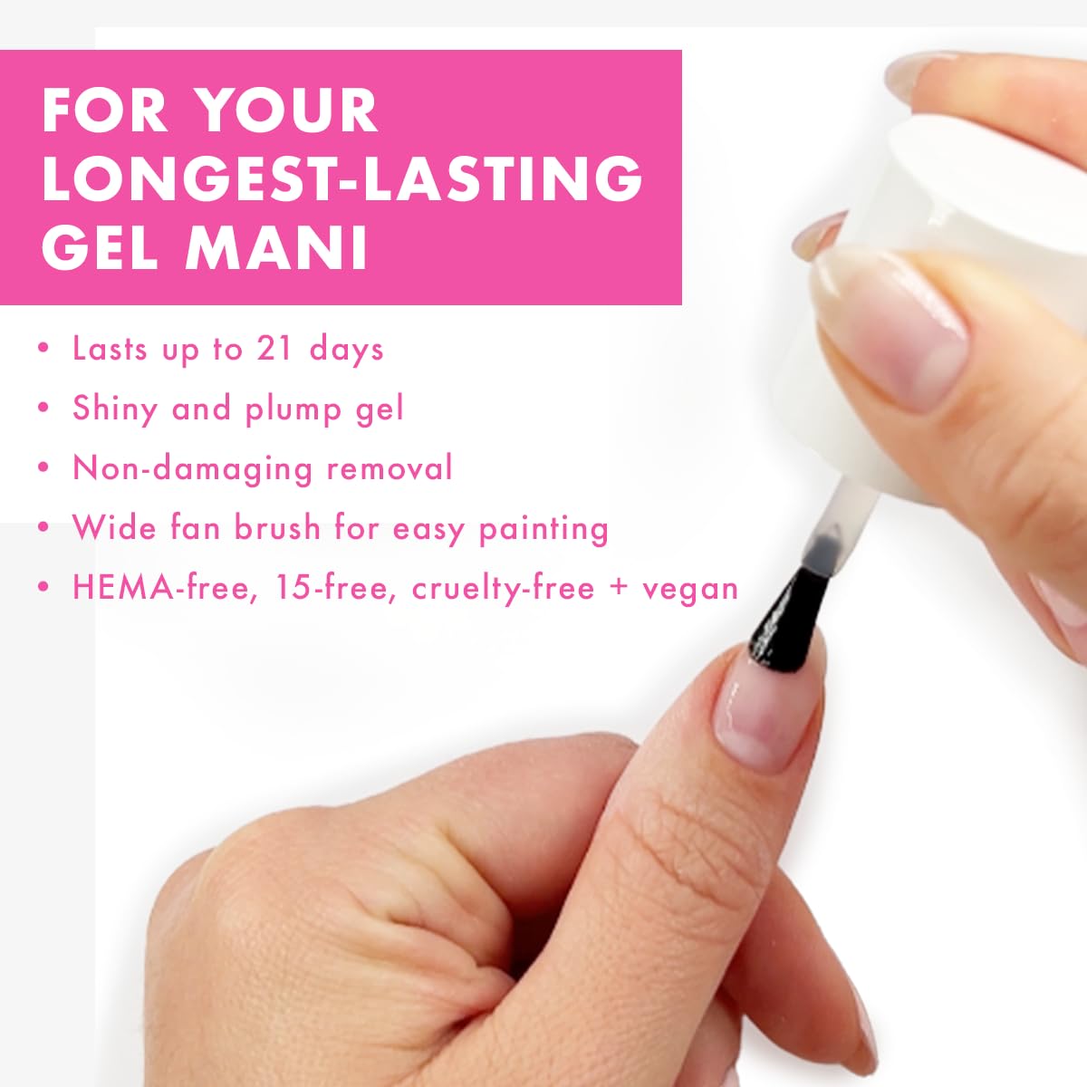 Olive & June Gel Polish Base Coat - Long-Lasting, Vegan Formula | Salon-Quality Manicure at Home