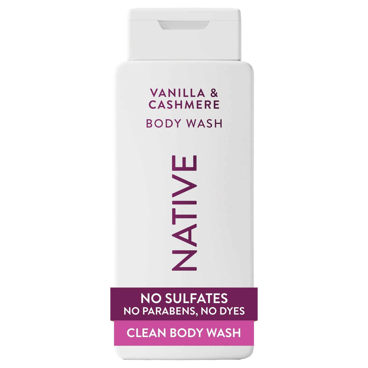Native Body Wash Contains Naturally Derived Ingredients | For Women & Men, Sulfate, Paraben, & Dye Free Leaving Skin Soft and Hydrated |Vanilla & Cashmere 18 oz