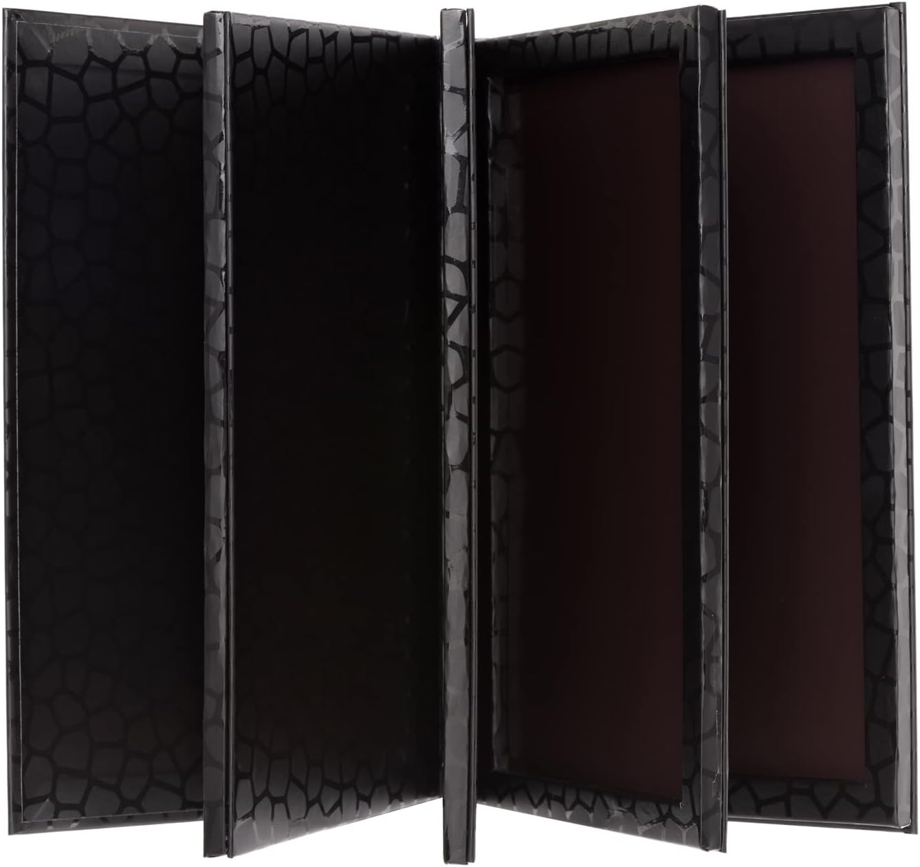 Large Empty Makeup Palette - 4-Layer Book Shaped Magnetic Storage Box for Eyeshadow, Lipstick & Blush | Black