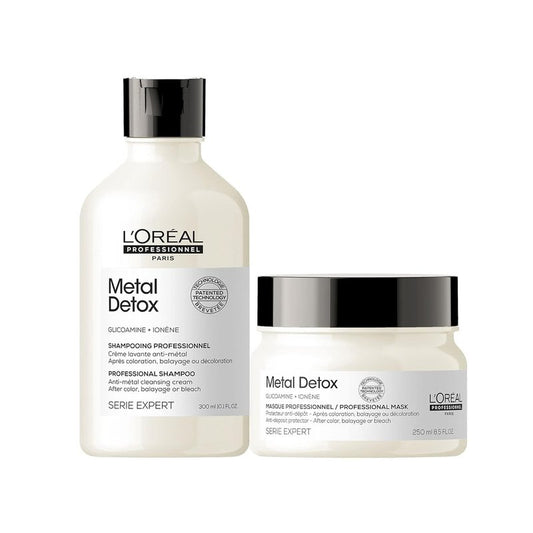 L'Oréal Professionnel Paris Metal Detox Shampoo & Mask Set - Sulfate-Free, Color Protection for All Hair Types
