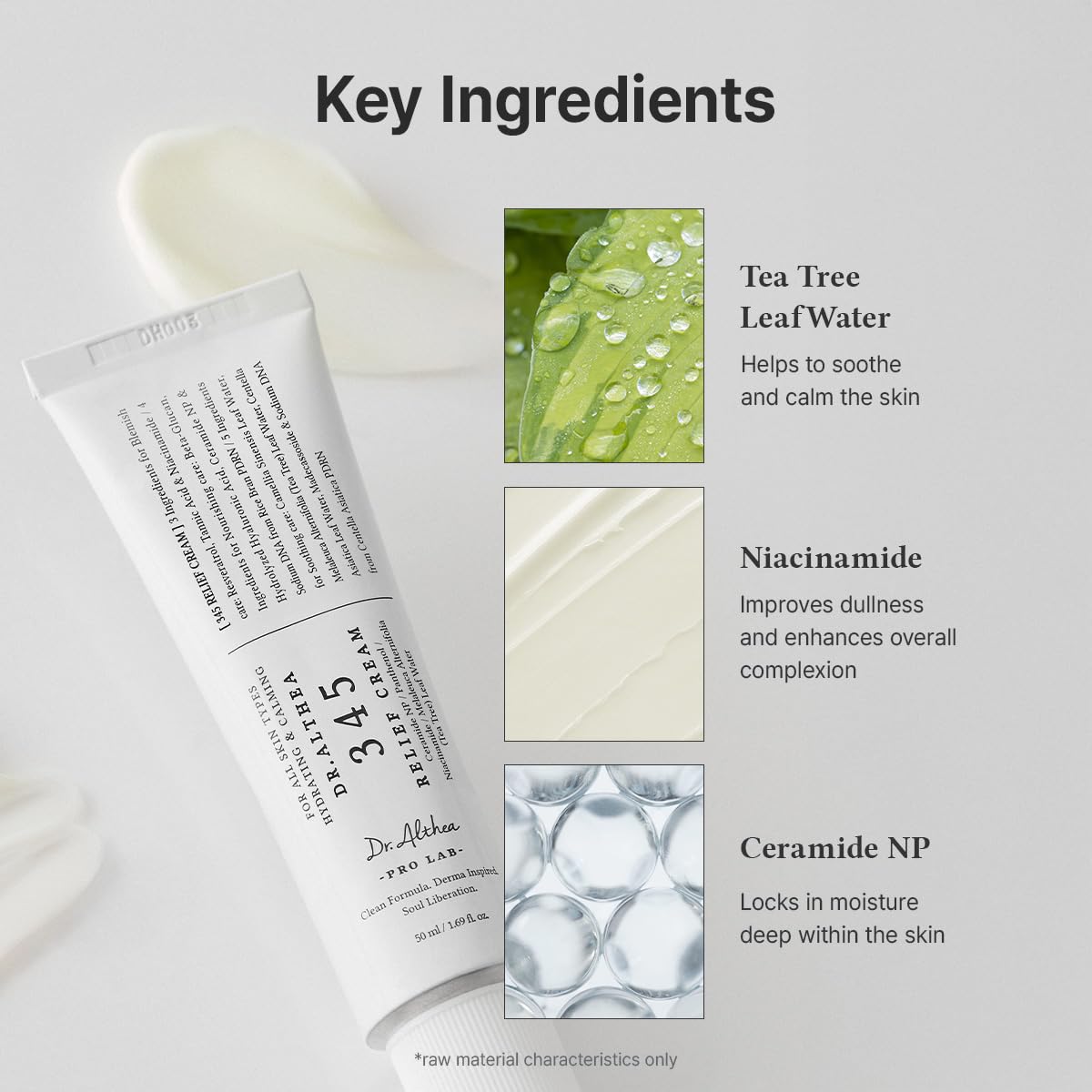 Dr.Althea Relief Cream - Daily Face Moisturizer for Soothing Recovery & Blemish Care with PDRN & Niacinamide | 1.69 Fl Oz