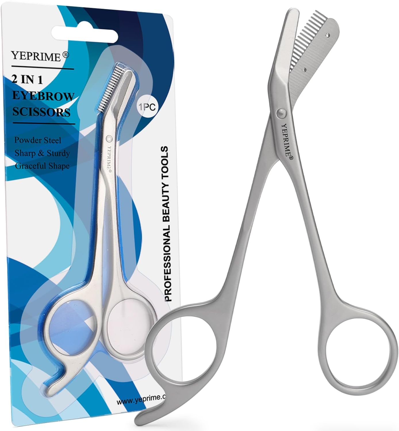 Eyebrow Trimming Scissors Set - Stainless Steel with Comb | Perfect Gift for Men & Women