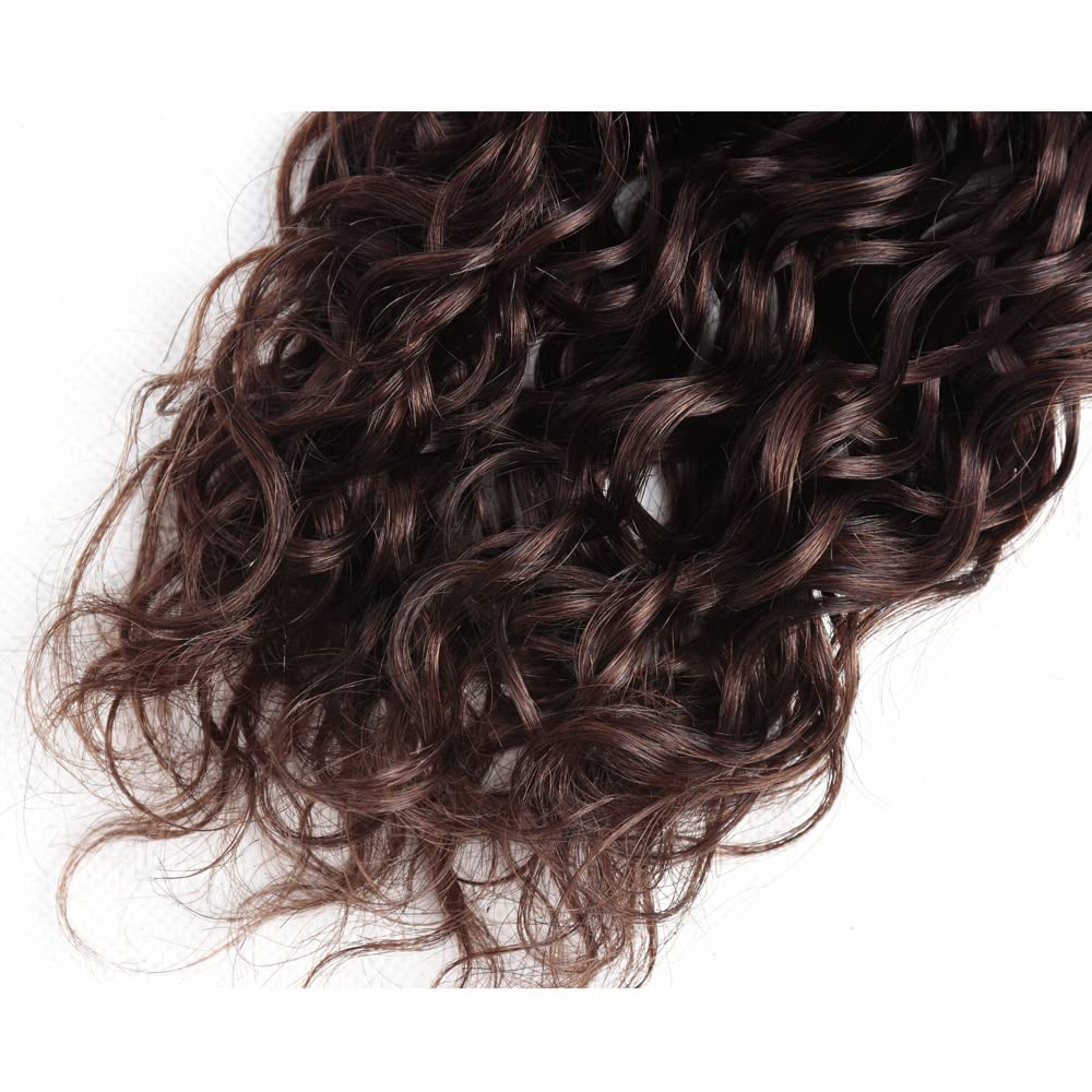 #4 Brown Bundles Human Hair Color 4 Kinky Curly Bundles Dark Brown Wet and Wavy Bundle 22 24 26 inch