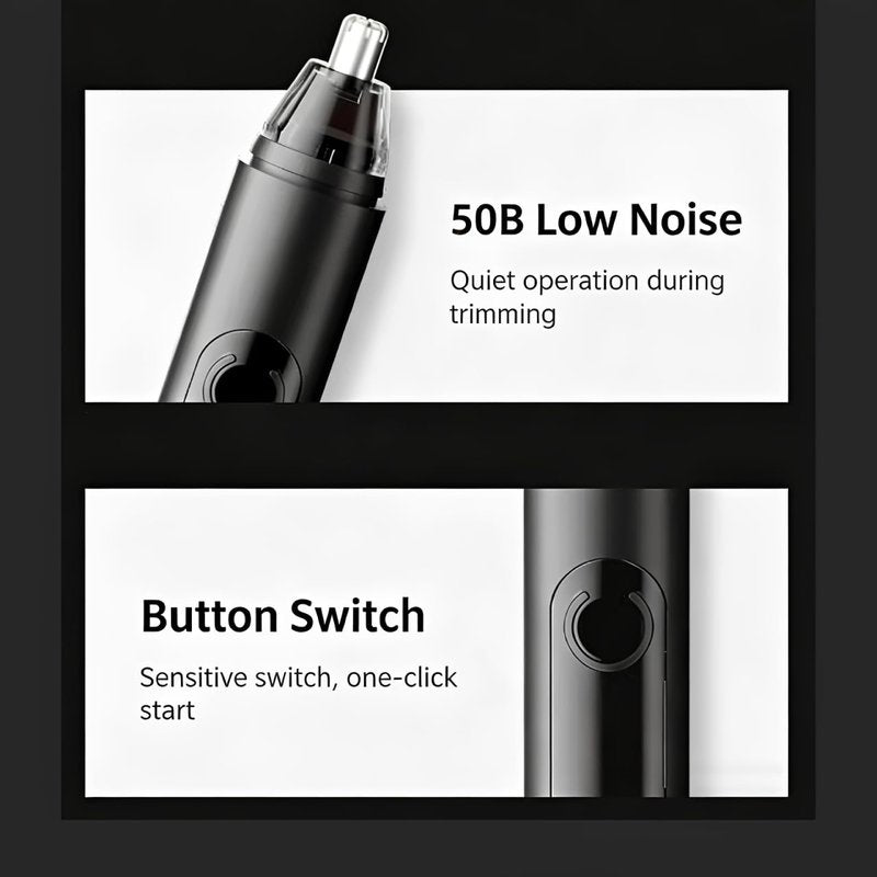 Mr Bold Nose Hair Trimmer, 360° Blade System, Painless and No-Pull Hair Trimmer for Men, Dual Edge Blades for Easy Cleansing