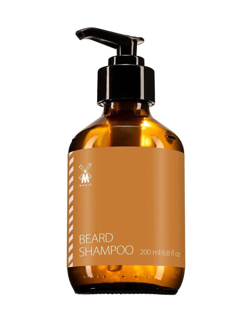 MÜHLE Beard Shampoo, 200ml | Fresh Bergamot & Cedarwood Fragrance | Plant Based Ingredients | Natural Beard Care Shampoo | Perfect for Everyday Use | Luxury Beard Wash for Men