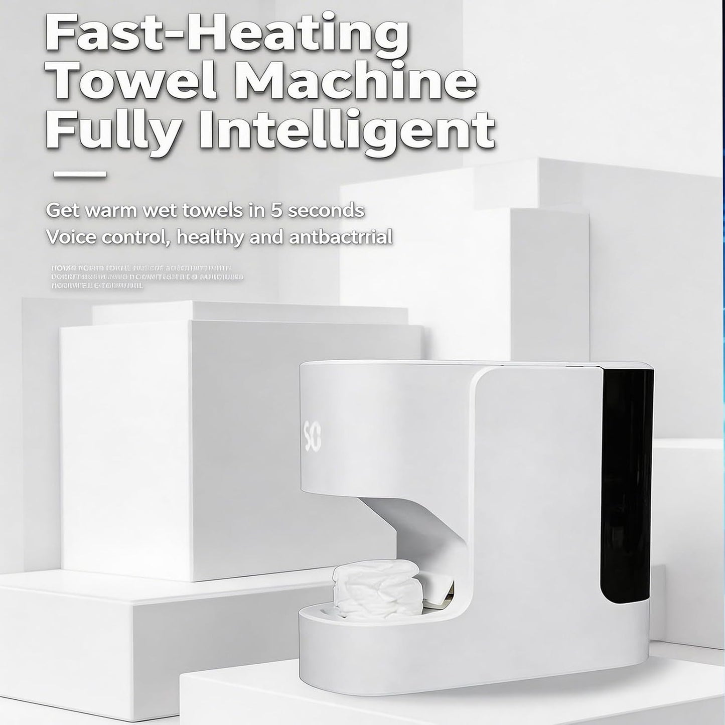 Automatic Hot Towel Dispenser - 5-Second Heating, Adjustable Temperature | Spa & Salon Towel Heater (Includes 20 Towels)