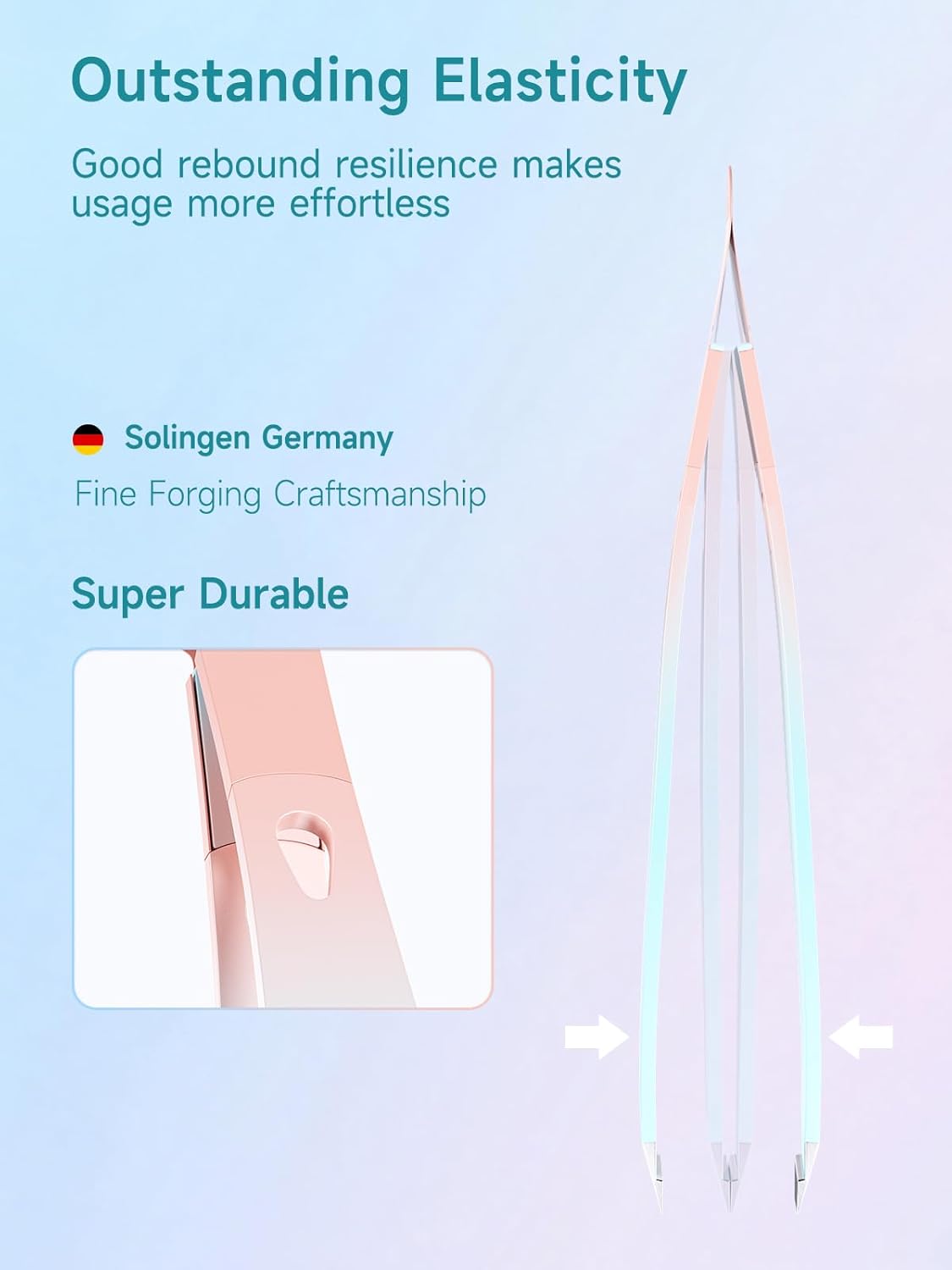 Professional Precision Eyebrow Tweezers - Stainless Steel Slanted Hair Removal Tool for Men & Women | Ideal for Facial Hair & Ingrown Hairs