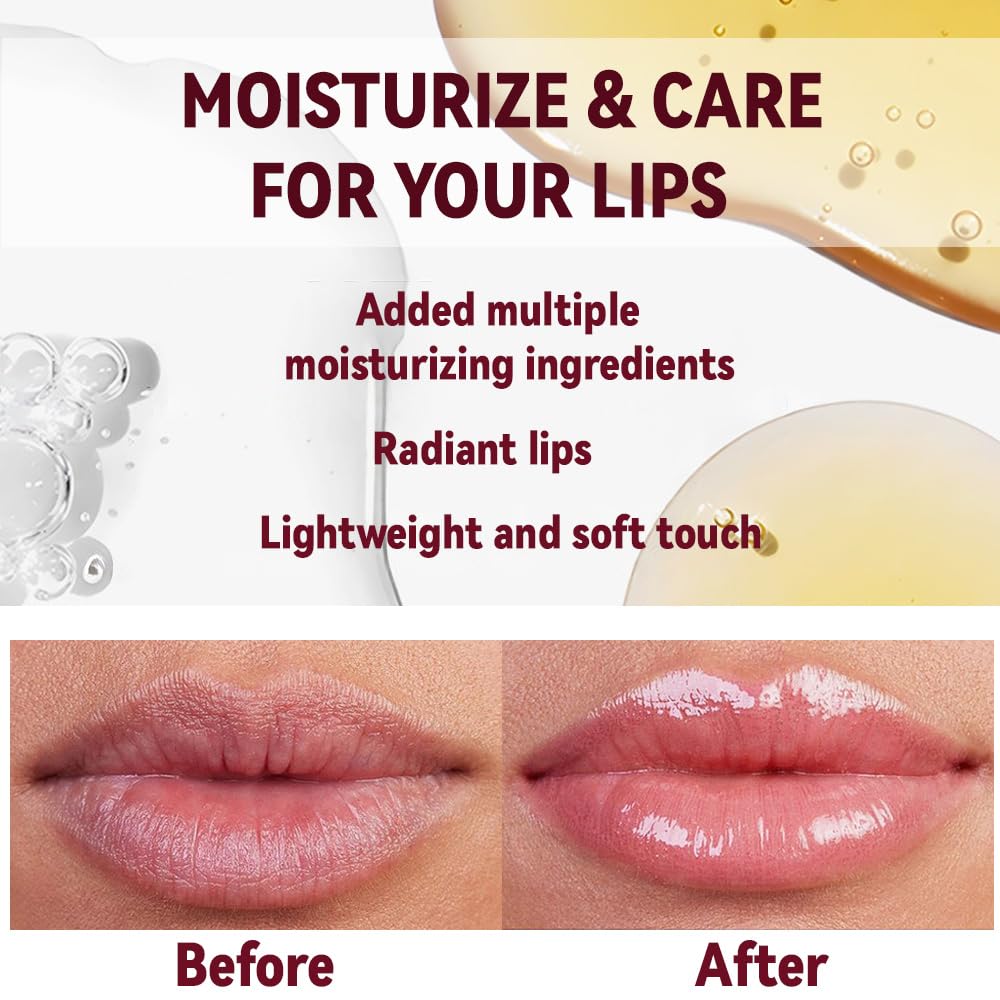 HHLTOH 1Pc Pale Pink Butter Lipstick Tinted Lip Balm, Shine Moisturizing Plumper Lipstick for Women, Natural Nourishing Hydrating Lip Gloss Stain for Dry Lips, Lightweight Lip Liner Care Vegan Makeup