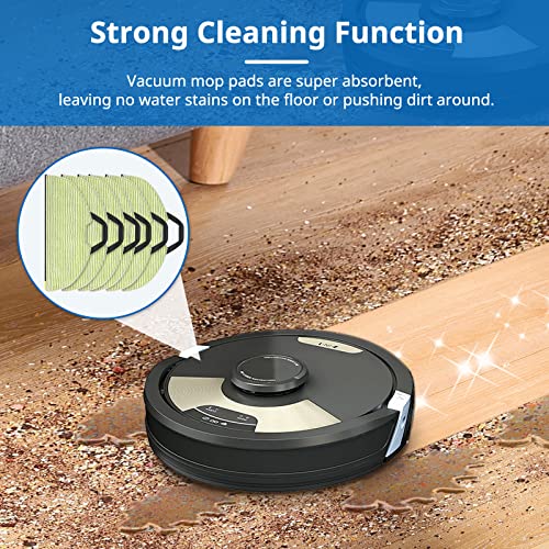 JORAIR RV2610WA Replacement Mop Pads for Shark Robot Vacuum - 6 Pack