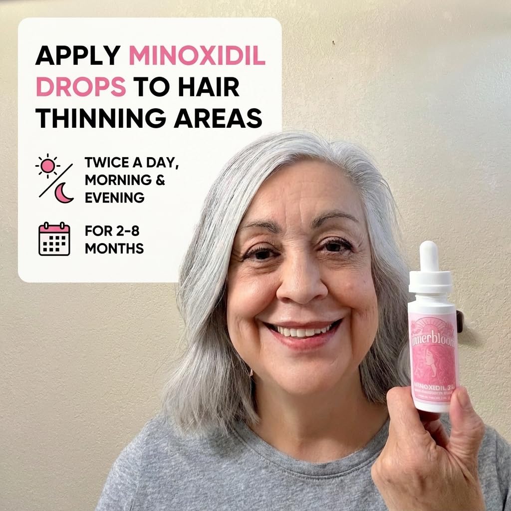 Made in the USA 5% Minoxidil for Women (With PG for Enhanced Follicle Penetration) Minoxidil Drops (1 Pack)