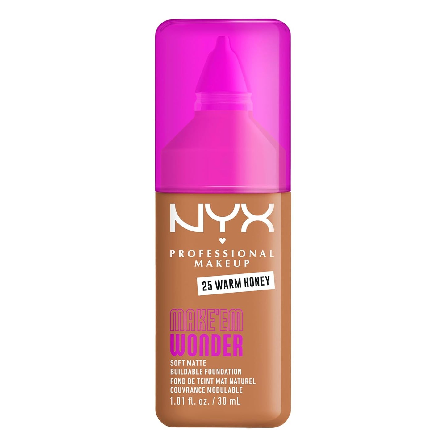 NYX Professional Makeup Liquid Foundation - 24HR Soft Matte Finish, Buildable Full Coverage | 12 Natural