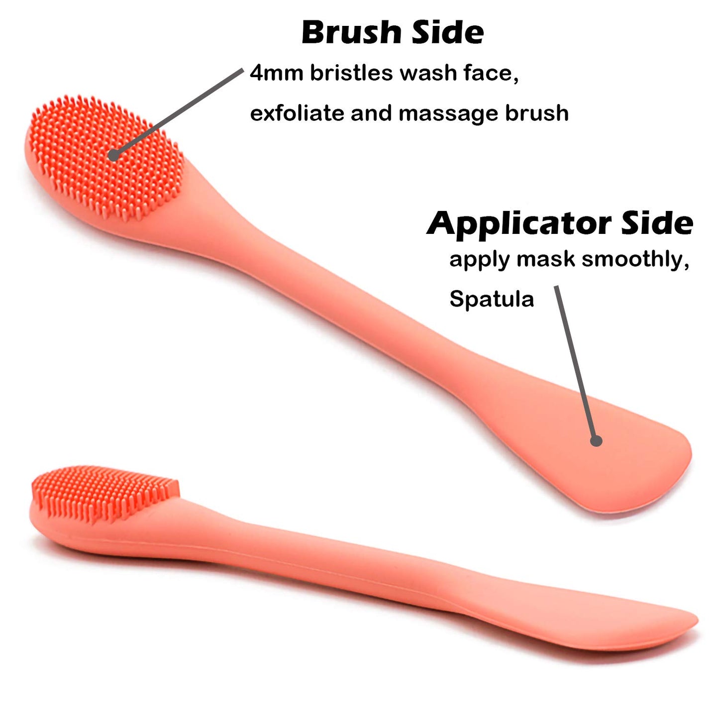 Silicone Face Mask Brush - Gentle Exfoliating Scrubber for Mud, Clay & Charcoal Masks | Applicator Tool