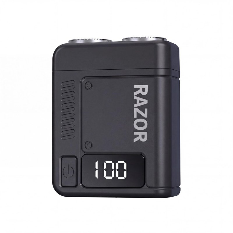ChicVogue Men's Electric Mini Portable Razor, Rechargeable, Black, Face, Lightweight, Battery Powered, Shaver B, SV002, Attachment, 1 pounds