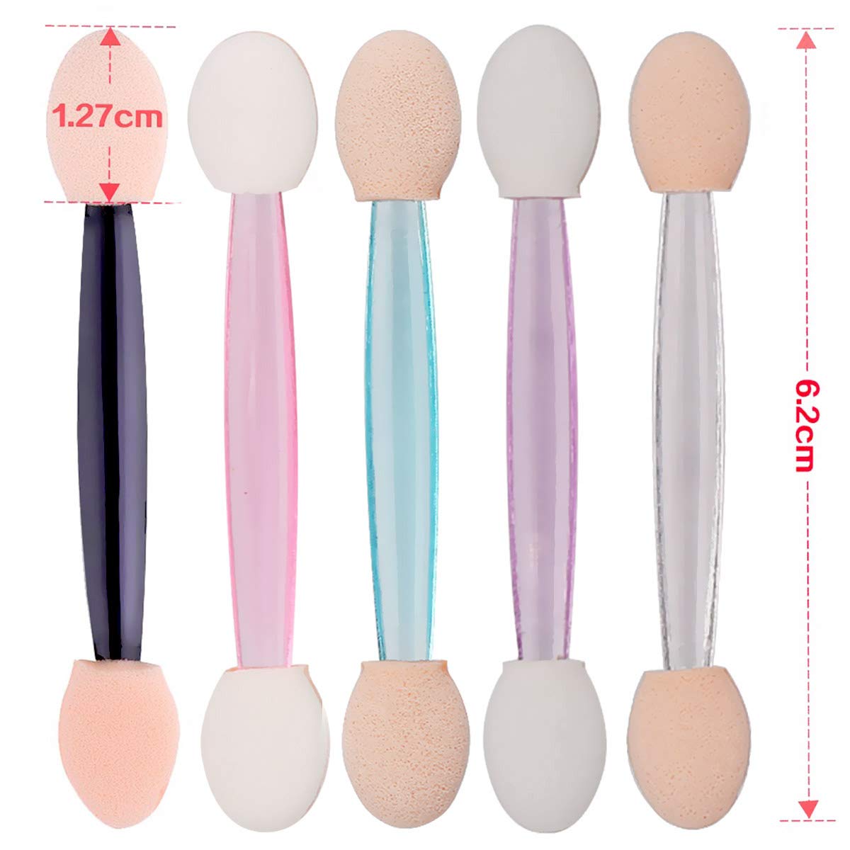 200PCS Disposable Dual-Sided Eye Shadow Sponge Applicators - Multicolor Makeup Brushes