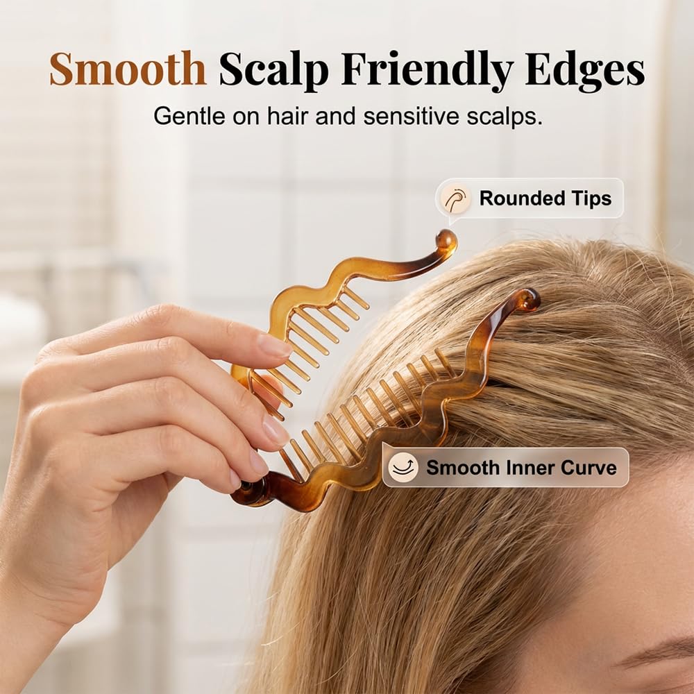 Large Banana Hair Clips - 4PCS Premium No Crease Resin Clips for Strong Hold | Matte Tortoise & Leopard