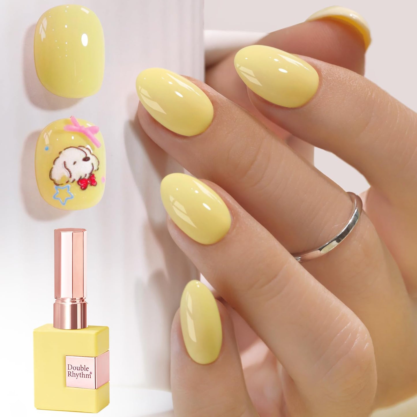 Gel Nail Polish - Translucent Light Milky Pastel for DIY Manicure | 0.5 Oz Rose Pink