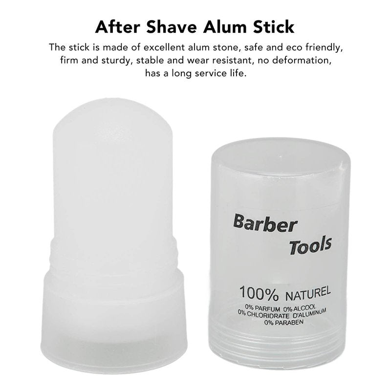 After Shave Alum Stick – Skin Relief for Men, Portable Alum Stone to Calm Nicks, Cuts & Redness, & Fragrance-