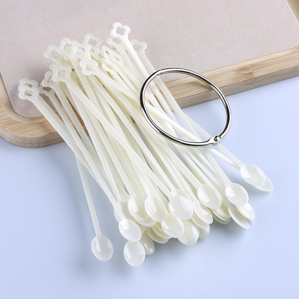 Nail Swatch Sticks - 150 Pcs Natural Beige Spoon Shaped Color Display Tips | Acrylic Practice Tools for Home & Salon