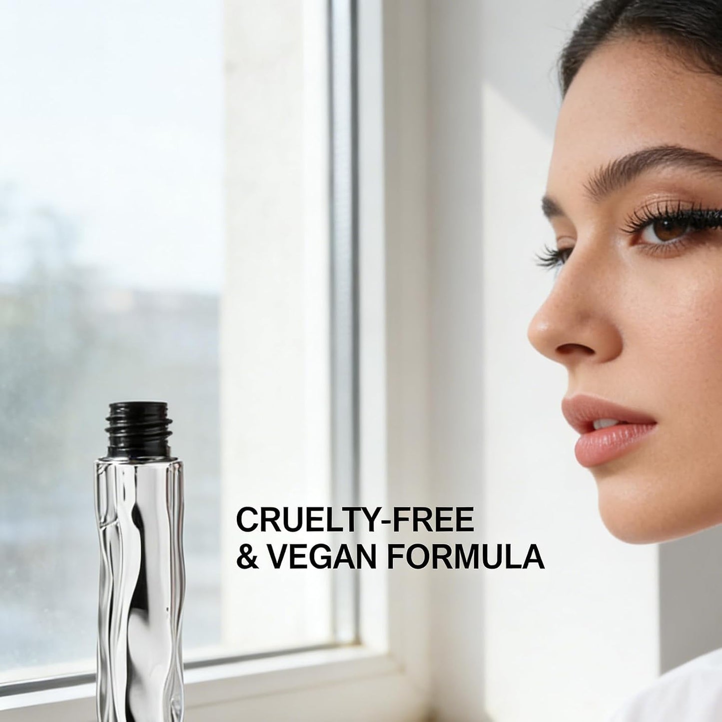 Waterproof Fiber Mascara - Long-Lasting Tubular Eyelash Primer | Natural, Non-Smudge Formula