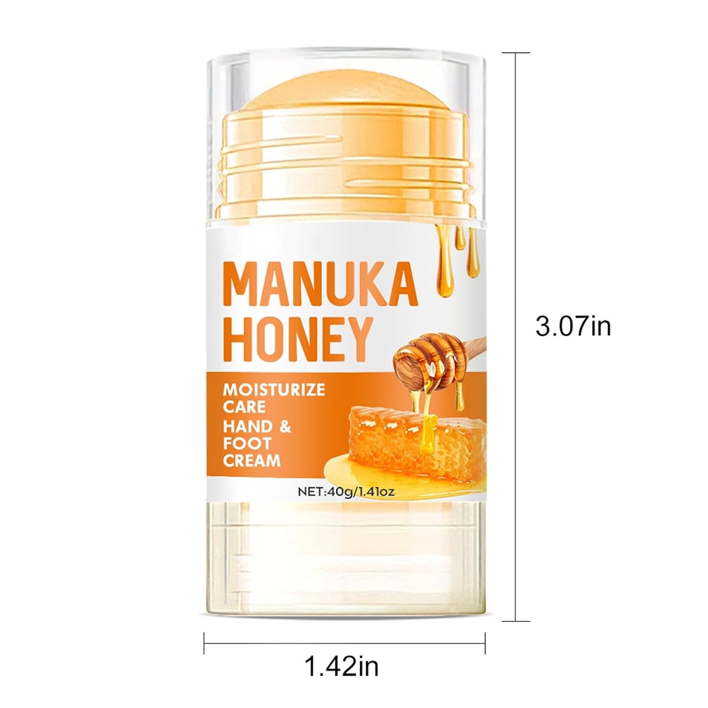 Honey Foot Balm Stick - Manuka Honey Moisturizing Cream for Dry, Cracked Heels & Feet | 1.41 Oz