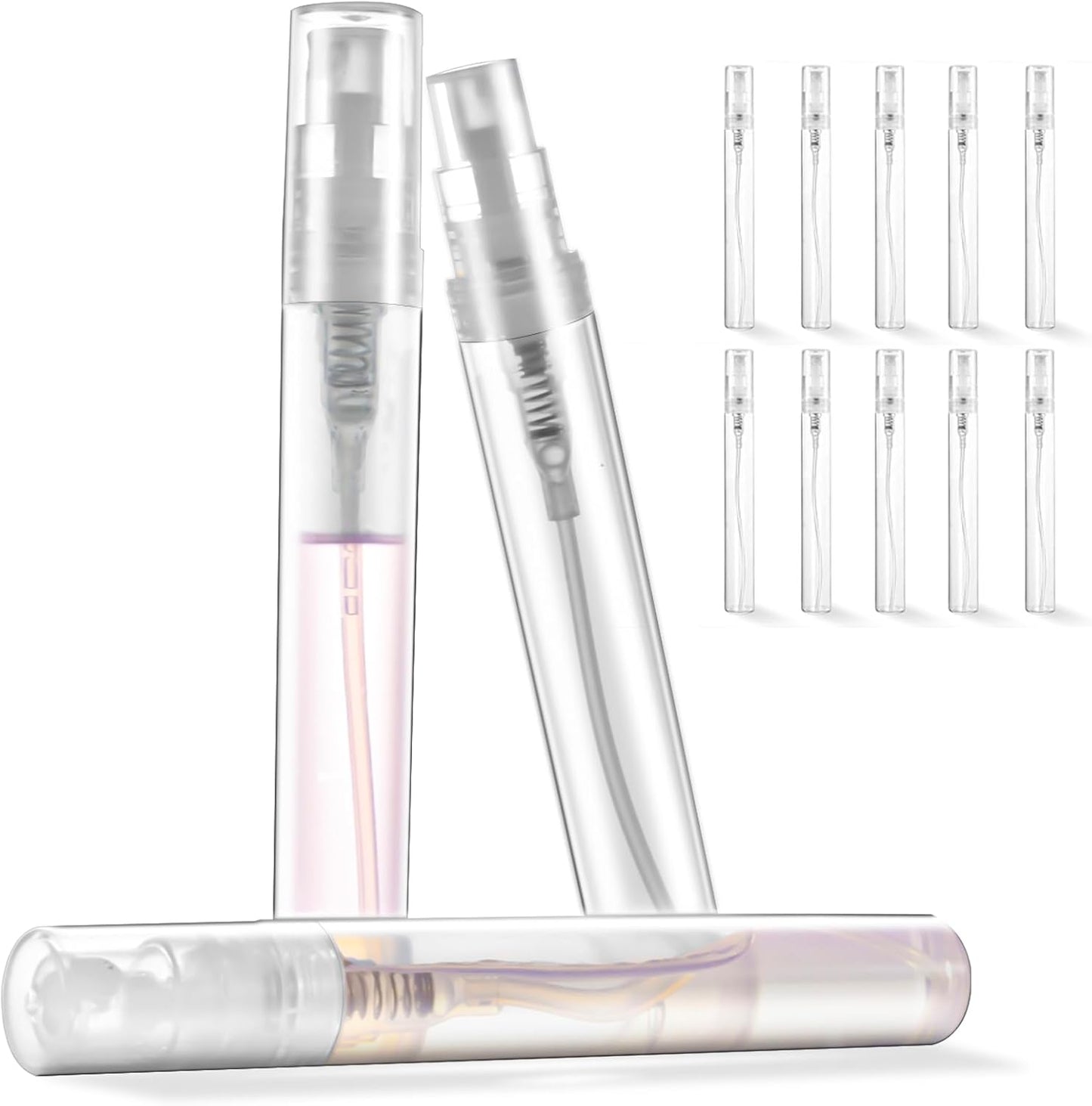 Mini Perfume Sample Bottles - 10 Pack 5ml Portable Refillable Spray Bottles | Fine Mist Atomizer, Clear