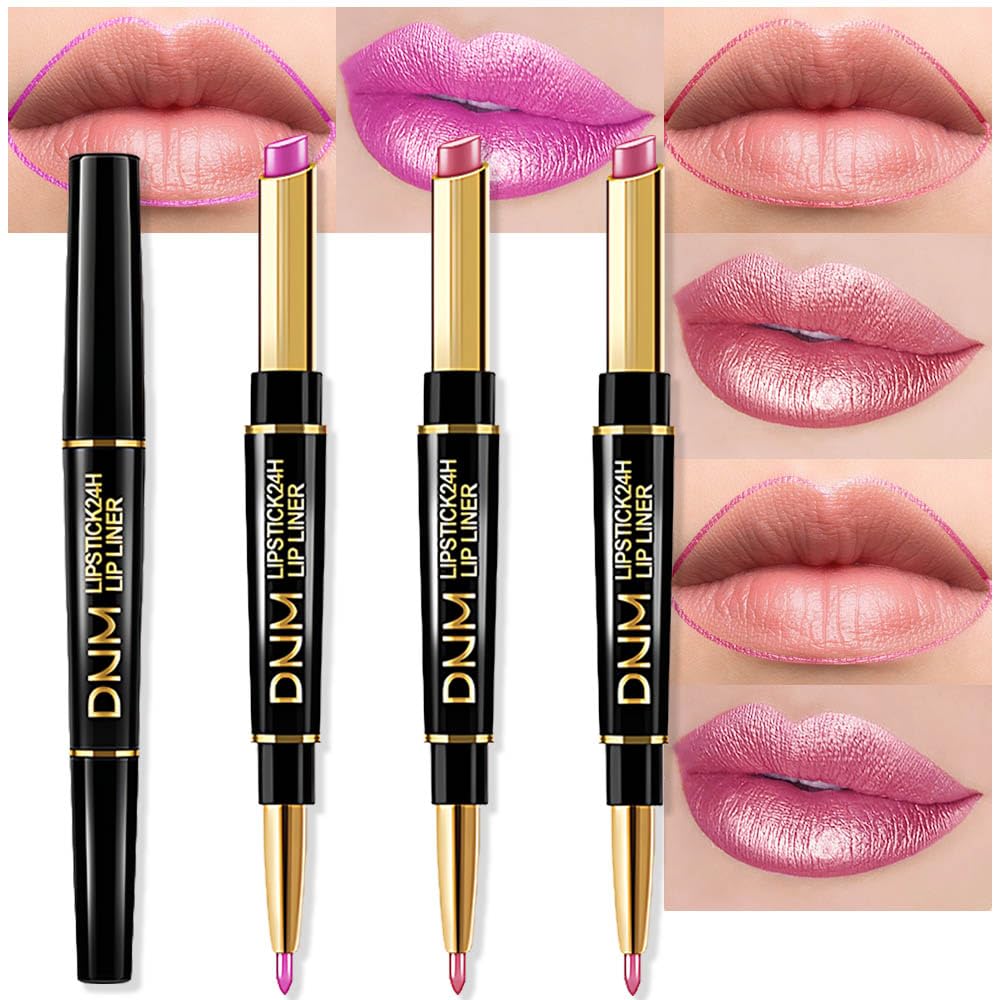 Chestnut Nude Brown Matte Lip Liner & Lipstick Set - Long Lasting, Waterproof, Smudge Proof | Antique Rose