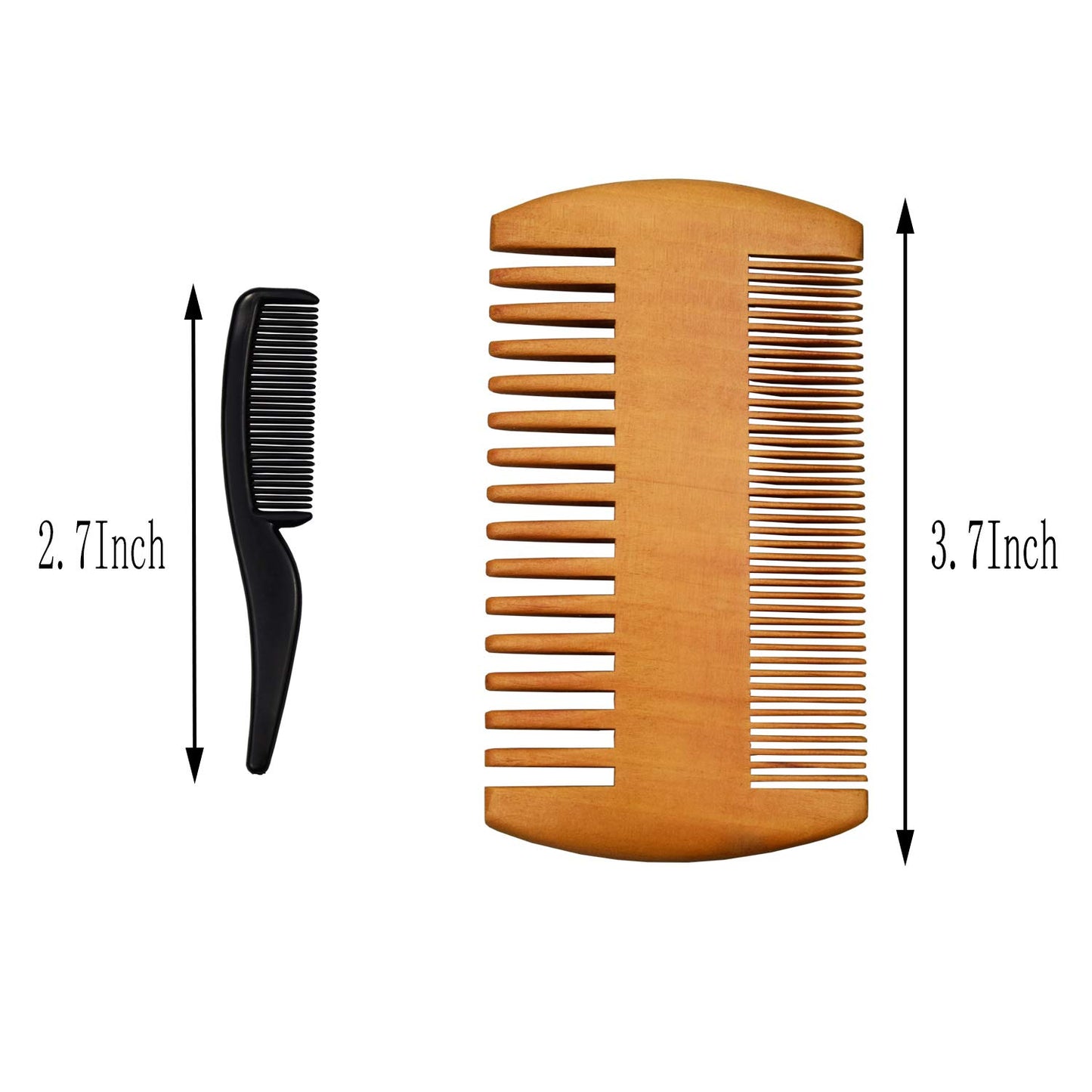 Motanar 4-Piece Beard Scissors Set, Grooming Scissors, Mustache & Beard Combs, Storage Bag