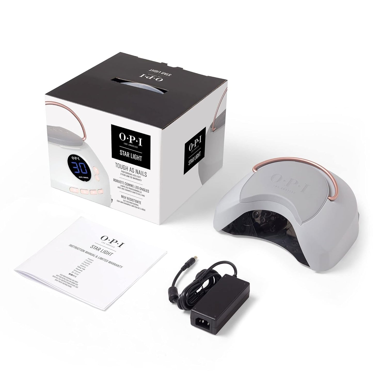 OPI Gel Nail Lamp 3.0 - Premium LED Curing Light for Gel Nails | Drop Resistant with Hand Plate & Adaptor Cord