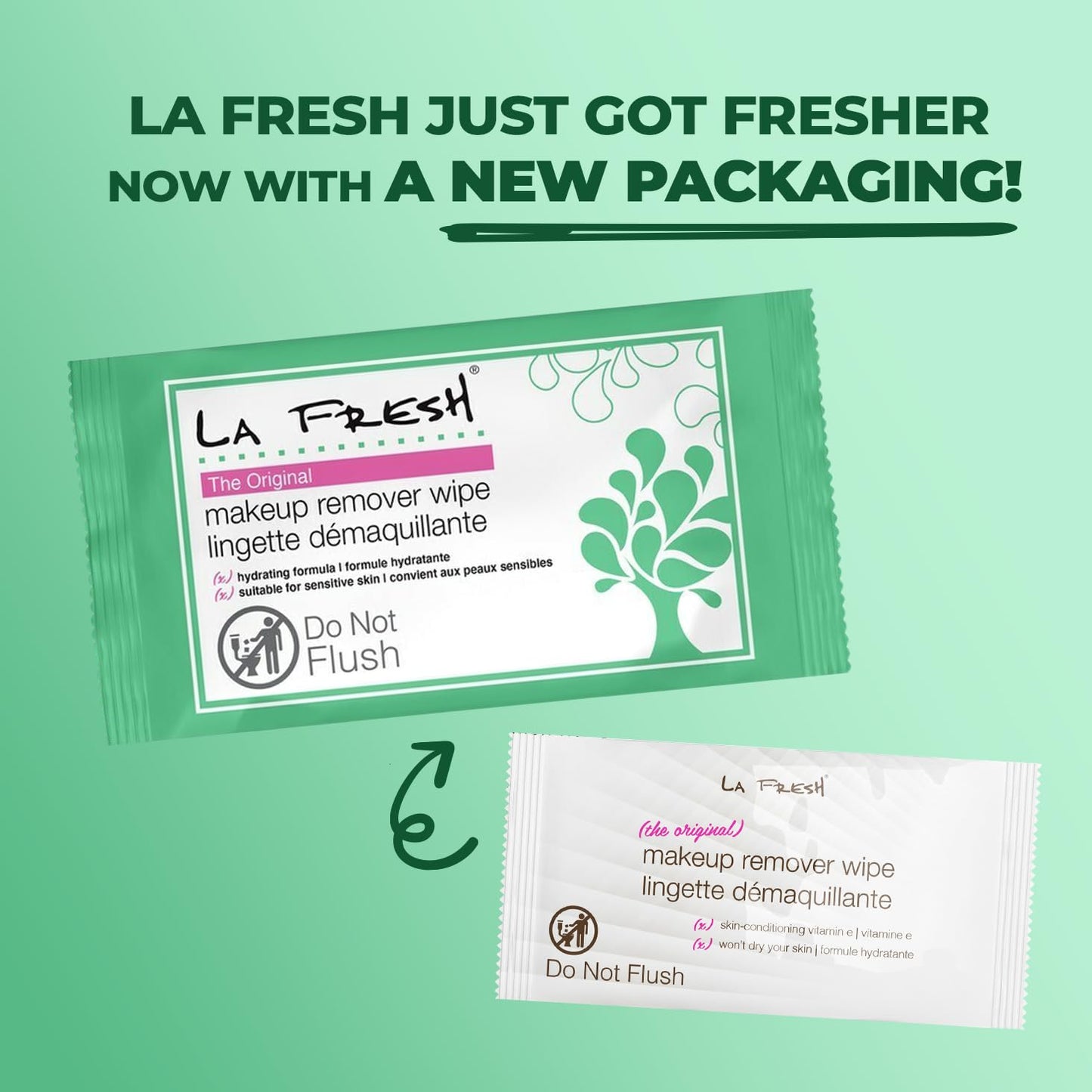 LA Fresh Makeup Remover Wipes - Vitamin E Infused Face & Eye Wipes | 200 Count Travel Essentials