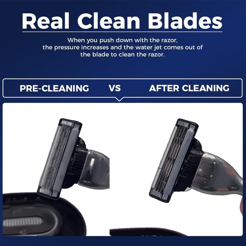 Razor Rinser 2.0, Razor Cleaner Tool, Portable Manual Razor Cleaner, Fits Most Manual Shavers, Fast Rinse, Keep Sink Clean and Clog-Free, Making Shaving Easier and Cleaner