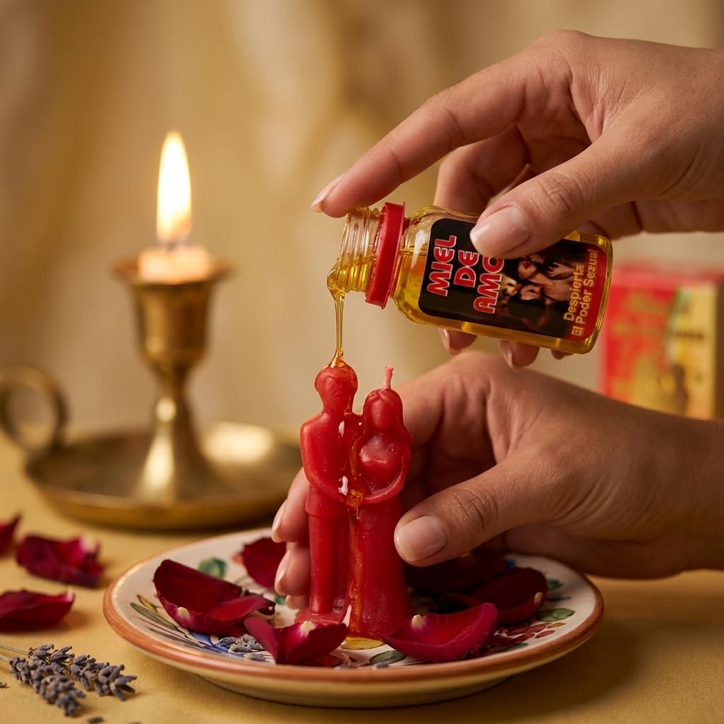 Honey of Love - Miel de Amor Attraction Perfume Oil with Pheromones, Spiritual Ritual Oil for Love, Romance & Self-Love Rituals, Roll-On Fragrance 10ml