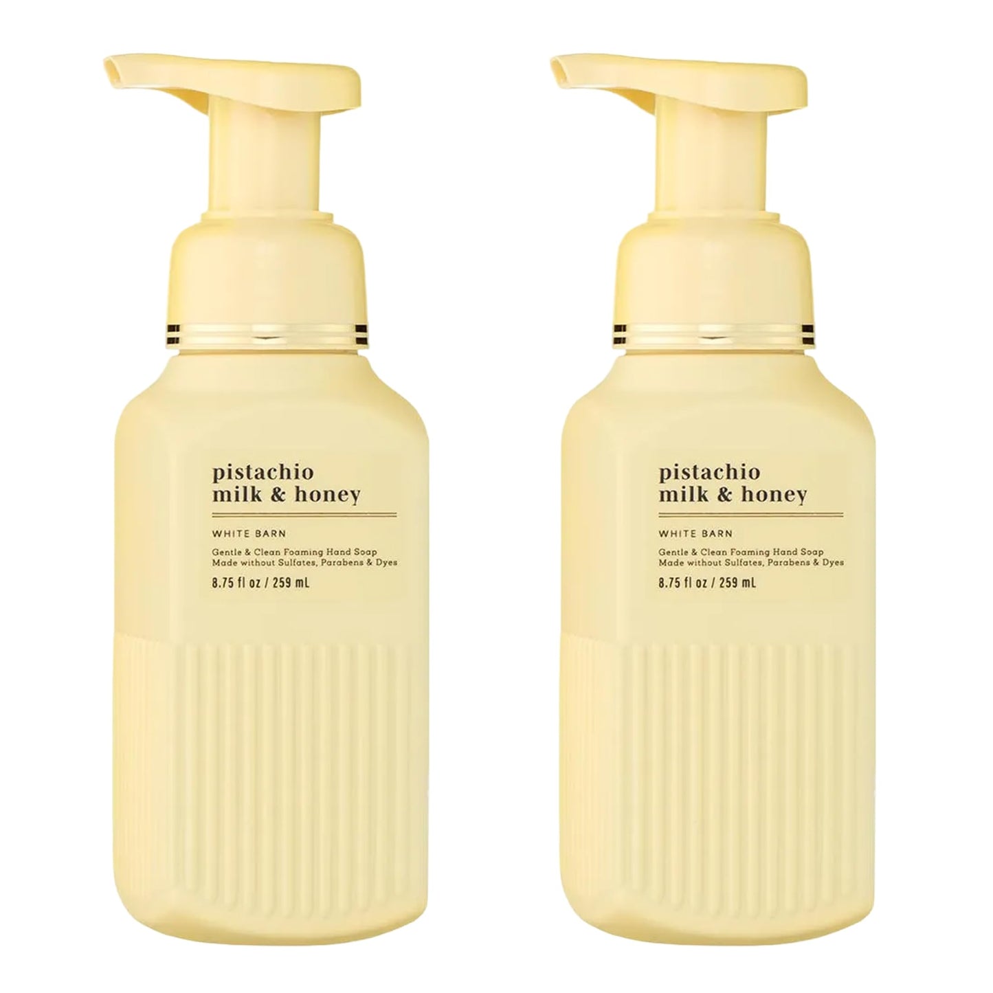 Bath & Body Works Gentle & Clean Foaming Hand Soap, Pistachio Milk & Honey Scent, Non-Drying, Made Without Sulfates & Parabens, Foaming Hand Wash for Kitchen & Bathroom, 8.75 fl oz - 2 Pack