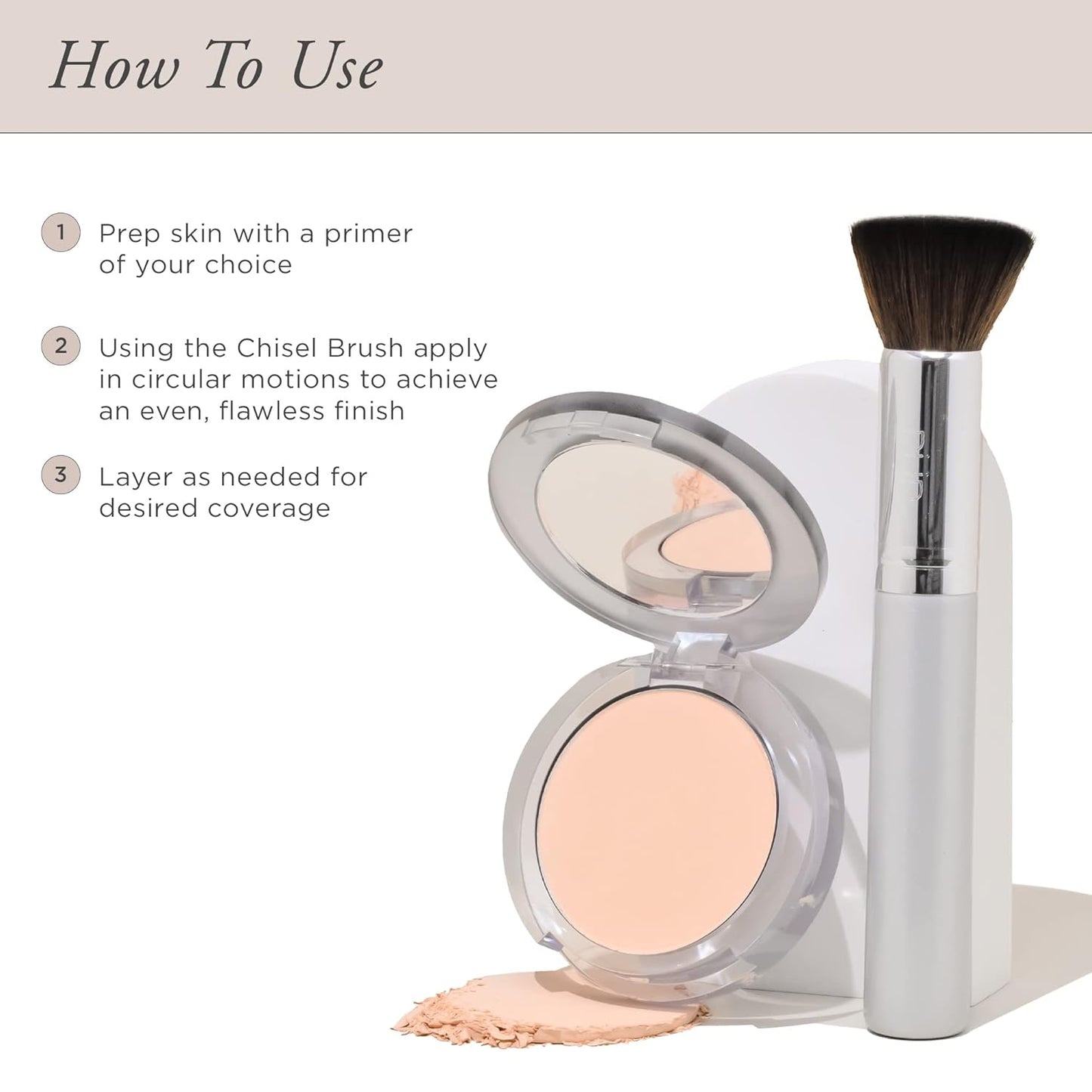 PÜR MINERALS 4-in-1 Pressed Mineral Makeup Powder Foundation with SPF 15 | Buildable Medium to Full Coverage Compact
