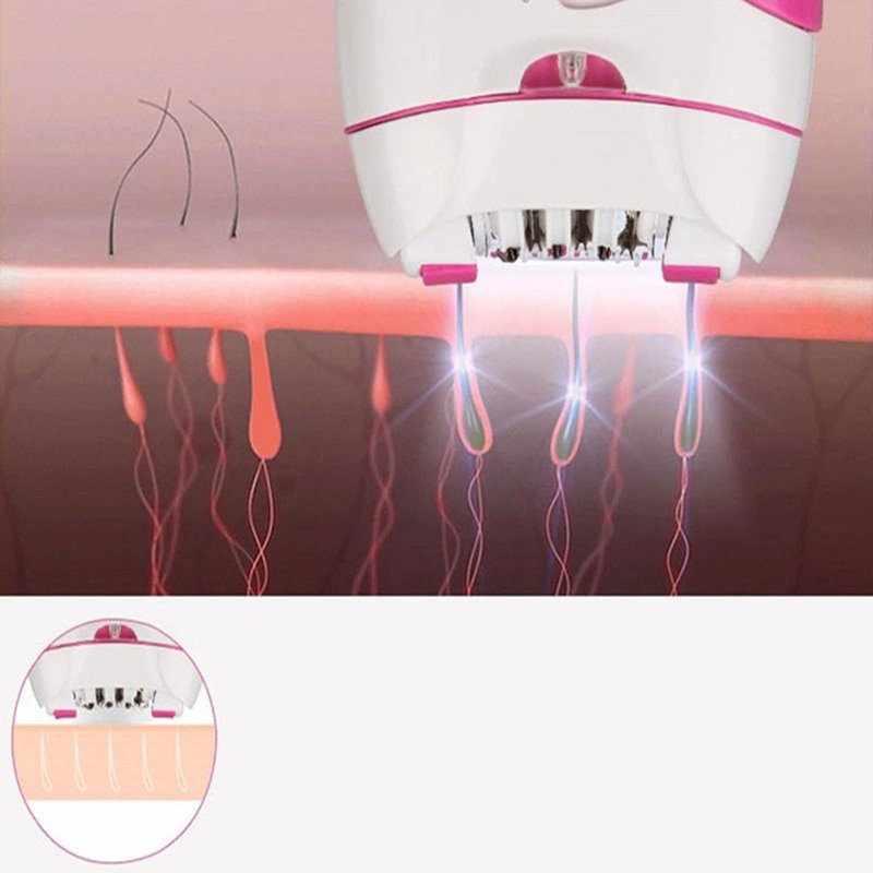 Rechargeable Hypoallergenic Portable Electric Hair Epilator for Smooth Hair Removal