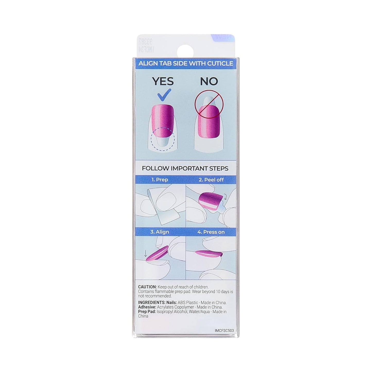 Impress Press-On Nails - Hidden Gem Red Oval, Short Size | 30 Nails, Prep Pad & Accessories