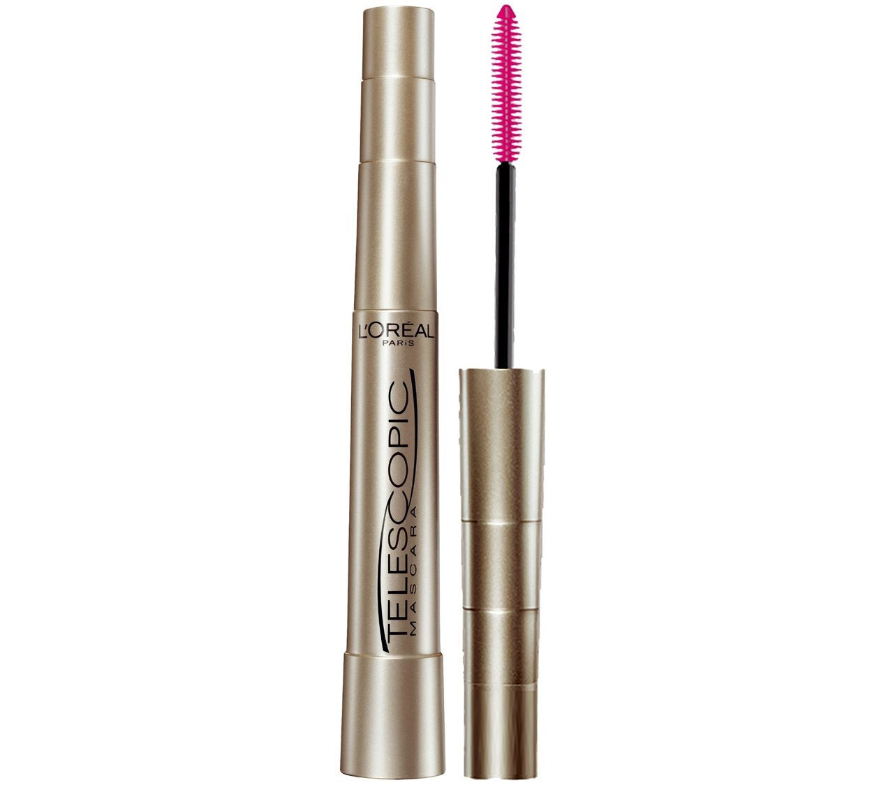 L’Oreal Paris Telescopic Mascara - Volume & Length Formula, Washable Black | 0.27 Fl Oz, 2 Count