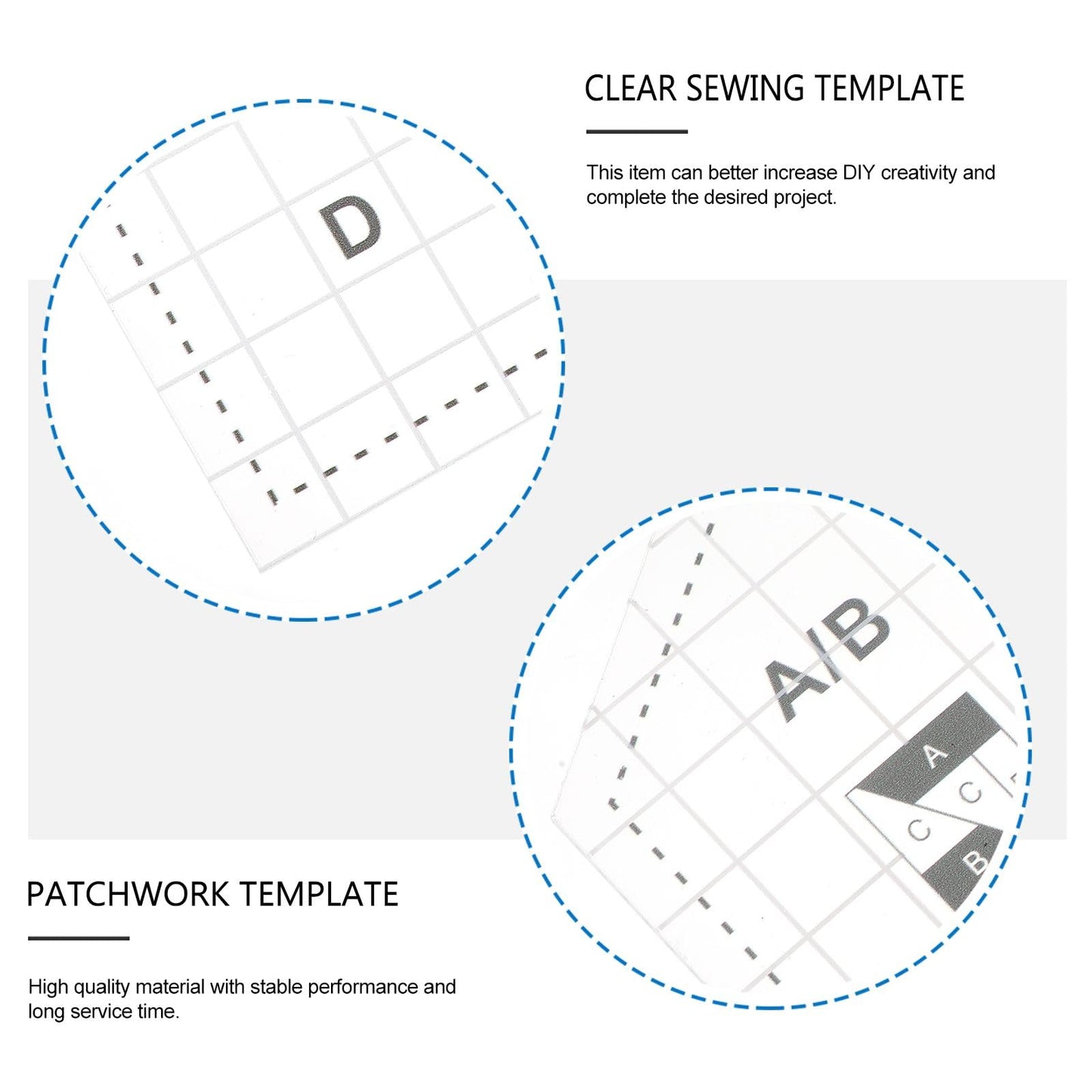 1Set Durable Quilting Templates DIY Patchwork Sewing Tools for Crafting Includes Sewing Templates for Quilting and Patchwork Projects