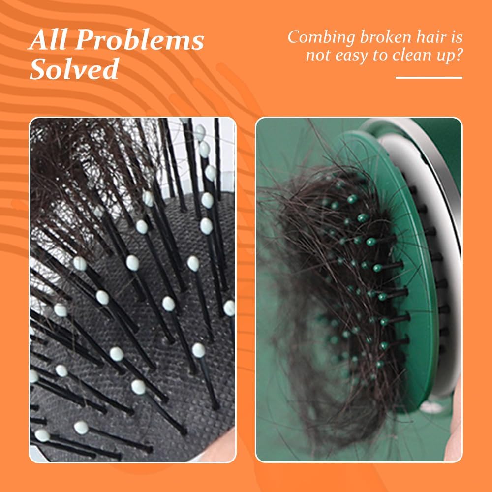 2 In 1 Hair Brush Cleaning Tool - Portable Comb Cleaner for Travel | Ideal for Salons & Home Use (Gray)